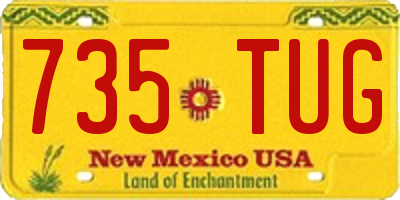 NM license plate 735TUG