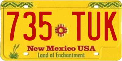 NM license plate 735TUK
