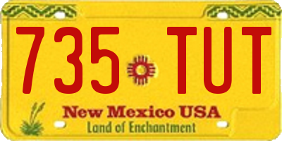NM license plate 735TUT