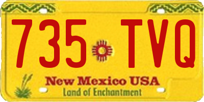 NM license plate 735TVQ