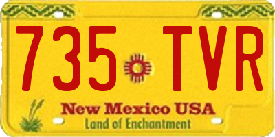 NM license plate 735TVR