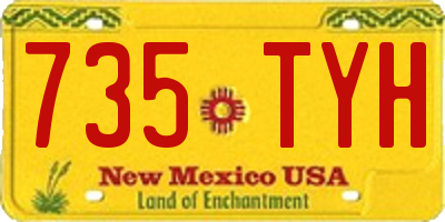 NM license plate 735TYH
