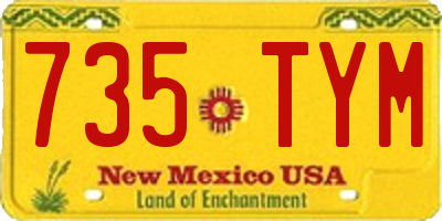 NM license plate 735TYM