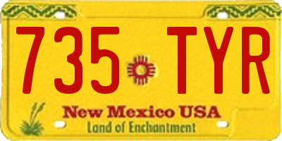NM license plate 735TYR