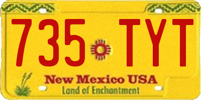 NM license plate 735TYT