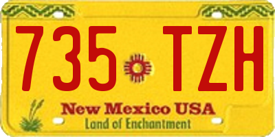 NM license plate 735TZH