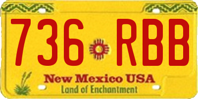 NM license plate 736RBB
