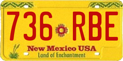 NM license plate 736RBE