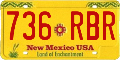 NM license plate 736RBR