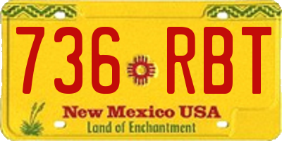NM license plate 736RBT