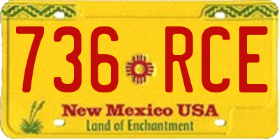 NM license plate 736RCE