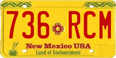 NM license plate 736RCM