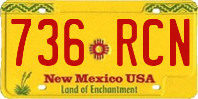 NM license plate 736RCN