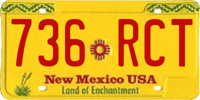 NM license plate 736RCT
