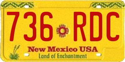 NM license plate 736RDC