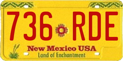 NM license plate 736RDE
