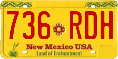 NM license plate 736RDH