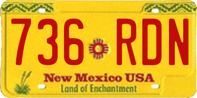 NM license plate 736RDN