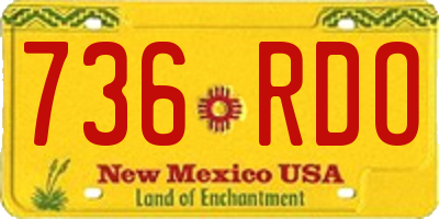 NM license plate 736RDO