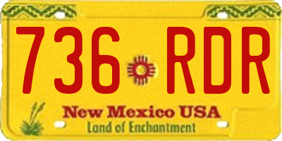 NM license plate 736RDR