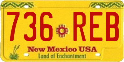 NM license plate 736REB