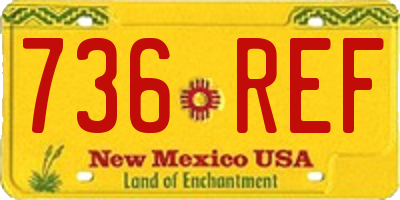 NM license plate 736REF