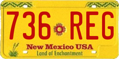 NM license plate 736REG