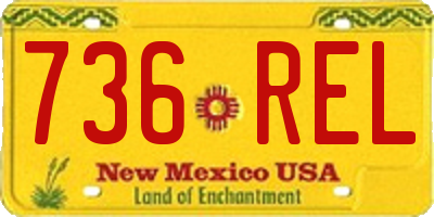 NM license plate 736REL