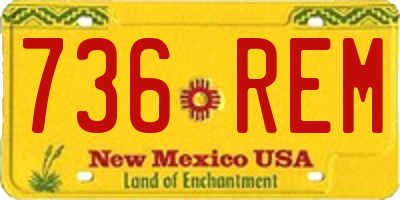 NM license plate 736REM