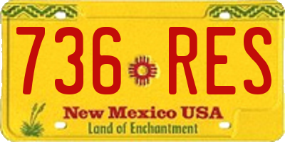 NM license plate 736RES