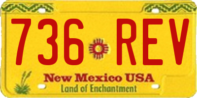 NM license plate 736REV