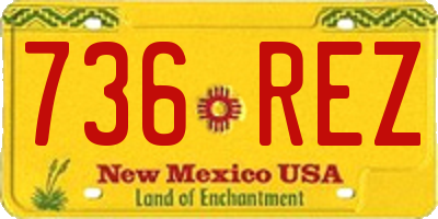 NM license plate 736REZ