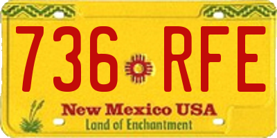 NM license plate 736RFE