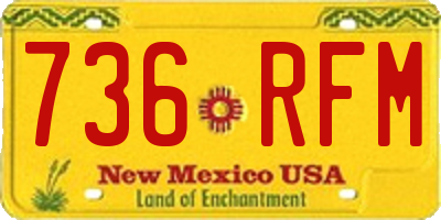 NM license plate 736RFM