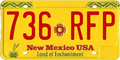 NM license plate 736RFP