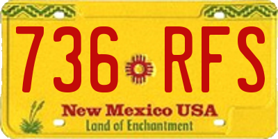 NM license plate 736RFS
