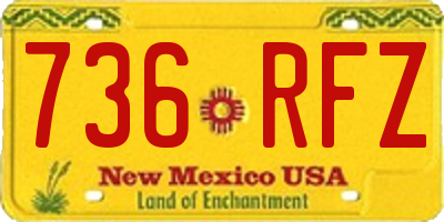 NM license plate 736RFZ