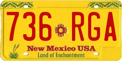 NM license plate 736RGA