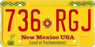 NM license plate 736RGJ