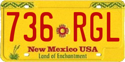NM license plate 736RGL