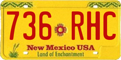 NM license plate 736RHC