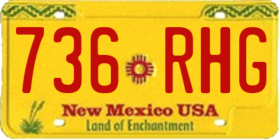 NM license plate 736RHG