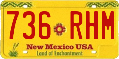 NM license plate 736RHM