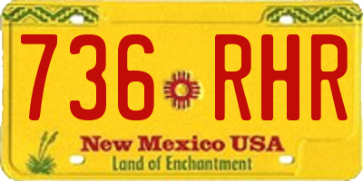 NM license plate 736RHR