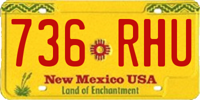 NM license plate 736RHU