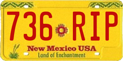 NM license plate 736RIP