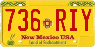 NM license plate 736RIY