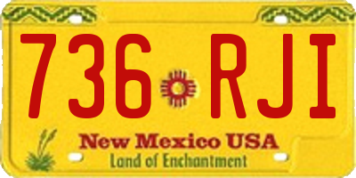 NM license plate 736RJI