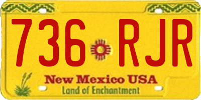NM license plate 736RJR