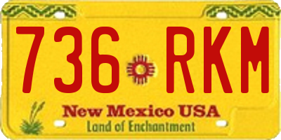 NM license plate 736RKM